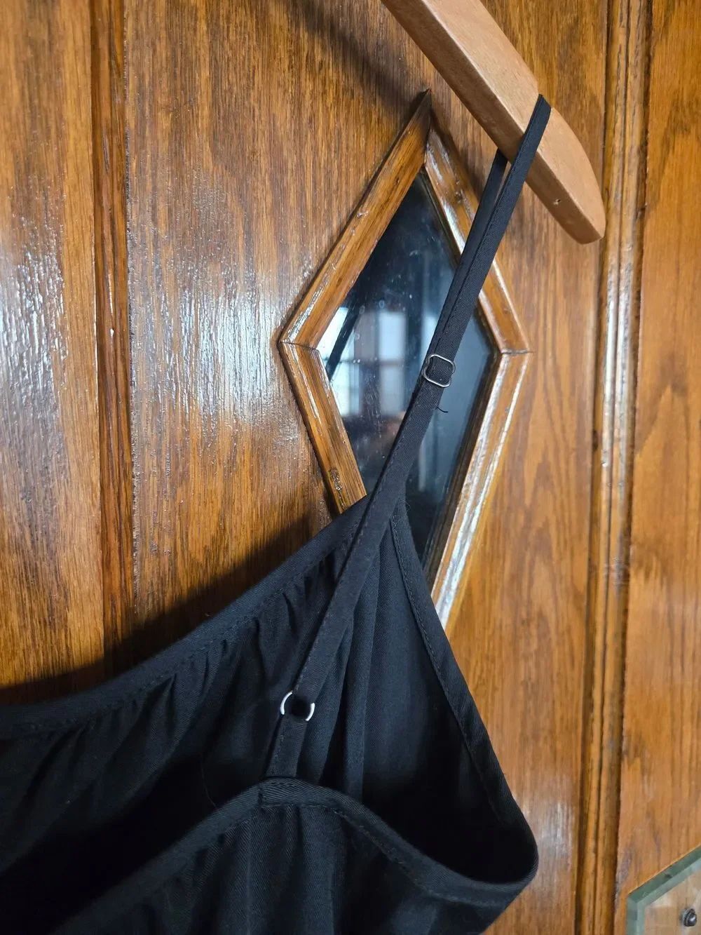 J Crew Black Pleated Midi Dress with Smocking And Spaghetti Straps Size 0 - Picture 11 of 15